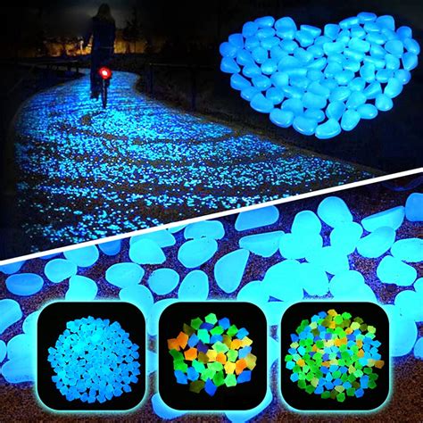 glowing pebbles for garden|More.